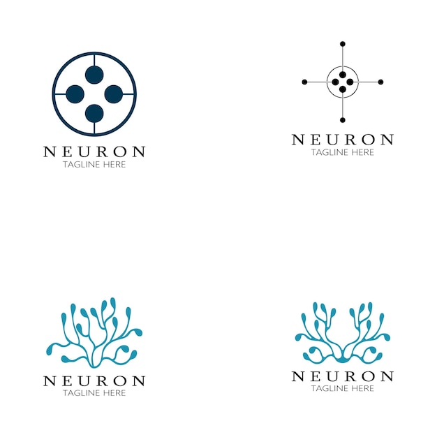 Projekt Logo Neuronu Lub Logo Komórki Nerwowejikona Szablonu Ilustracji Logo Cząsteczki Z Koncepcją Wektora