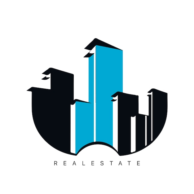 Projekt Logo Nieruchomości W Stylu Line Art City Building Vector Abstract For Logo Design Inspiration