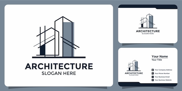 Projekt Logo Nowoczesnej Architektury I Szablon Karty Marki