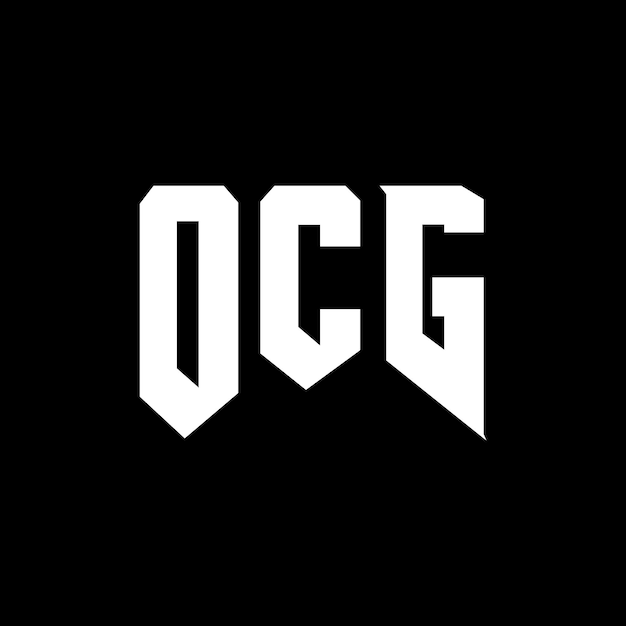 Projekt logo OCG dla firmy technologicznej OCG logo czarno-białe kombinacja kolorów OCG logo OCG wektor OCG projekt OCG ikona OCG alfabet OCG typografia logo projekt