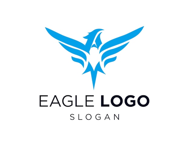 Projekt logo Orła stworzony za pomocą aplikacji Corel Draw 2018 z białym tłem