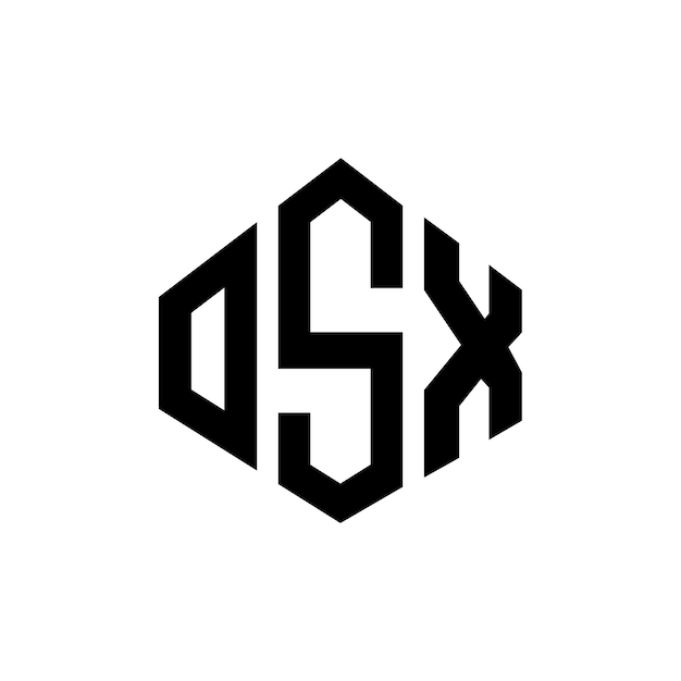 Projekt Logo Osx Z Kształtem Wieloboku Osx Wielobok I Kształt Sześcianu Projekt Logo Osx Sześciobok Wektorowy Szablon Logo Kolory Białe I Czarne Osx Monogram Biznes I Logo Nieruchomości