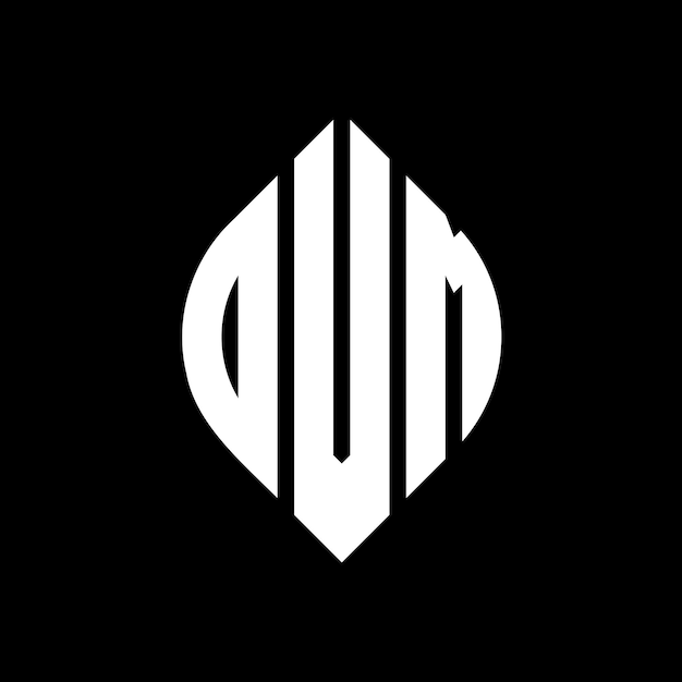 Projekt Logo Ovm Z Okrągłymi Literami W Kształcie Okręgu I Elipsy
