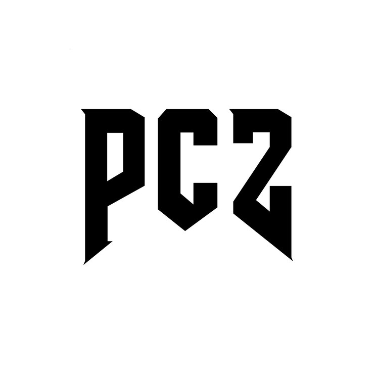 Wektor projekt logo pcz dla firmy technologicznej pcz logo projekt czarno-białej kombinacji kolorów pcz logo pcz wektor pcz projekt pcz ikona pcz alfabet pcz typografia projekt logo
