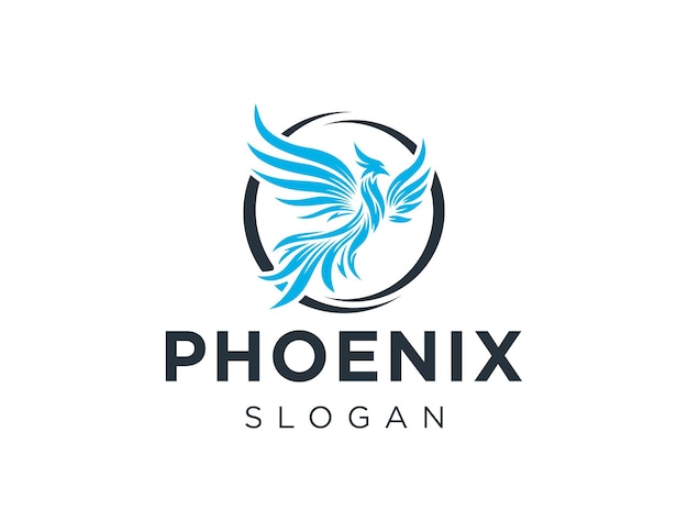 Projekt logo Phoenix Design stworzony za pomocą aplikacji Corel Draw 2018 z białym tłem