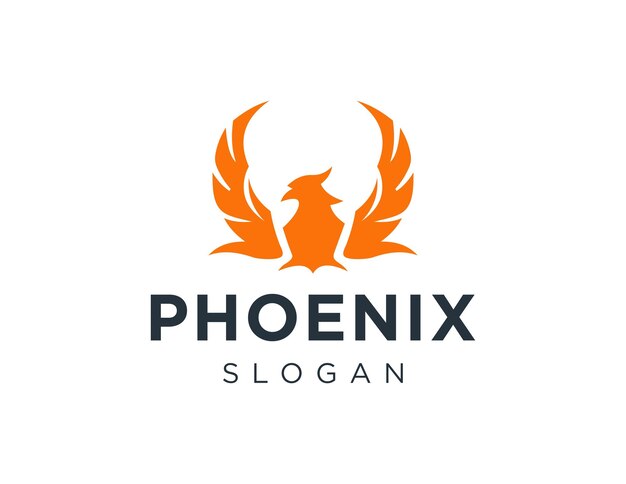 Projekt logo Phoenix Design stworzony za pomocą aplikacji Corel Draw 2018 z białym tłem