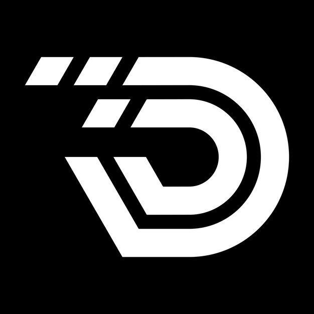 Plik wektorowy projekt logo pierwszej litery alfabetu d