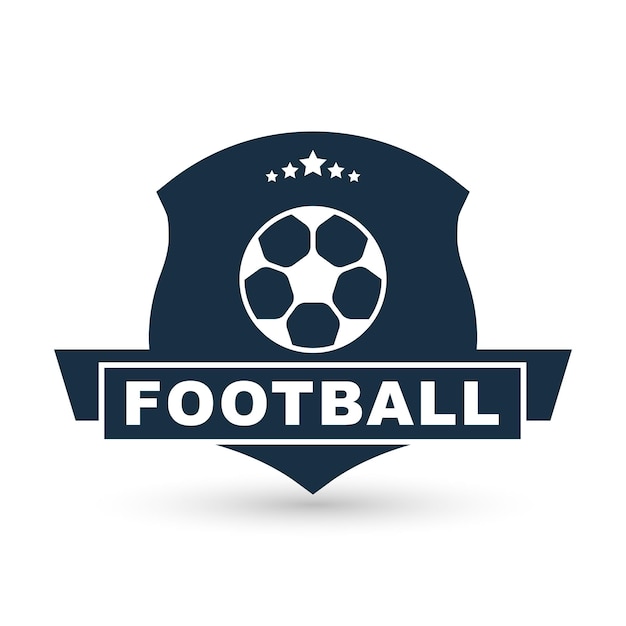 Projekt logo płaskiej etykiety drużyny piłkarskiej lub klubu