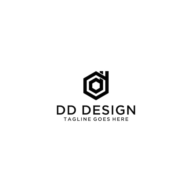 Plik wektorowy projekt logo początkowej litery dd