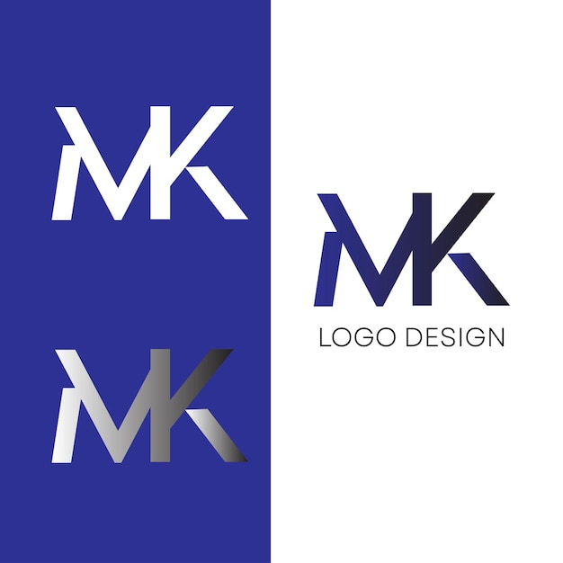 Projekt logo początkowej litery MK