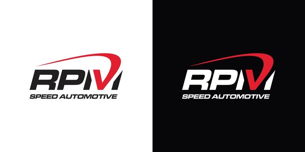 Projekt Logo Prędkości Rpm Dla Firmy Motoryzacyjnej