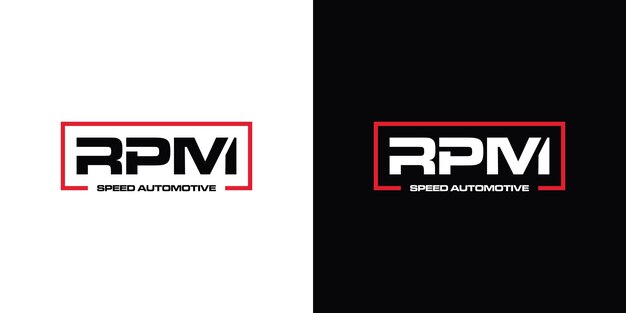 Plik wektorowy projekt logo prędkości rpm dla firmy motoryzacyjnej