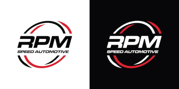 Projekt Logo Prędkości Rpm Dla Firmy Motoryzacyjnej