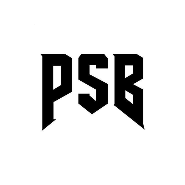 Wektor projekt logo psb dla firmy technologicznej psb logo czarno-białe kombinacja kolorów psb logo psb wektor psb projekt psb ikona psb alfabet psb typografia logo projekt