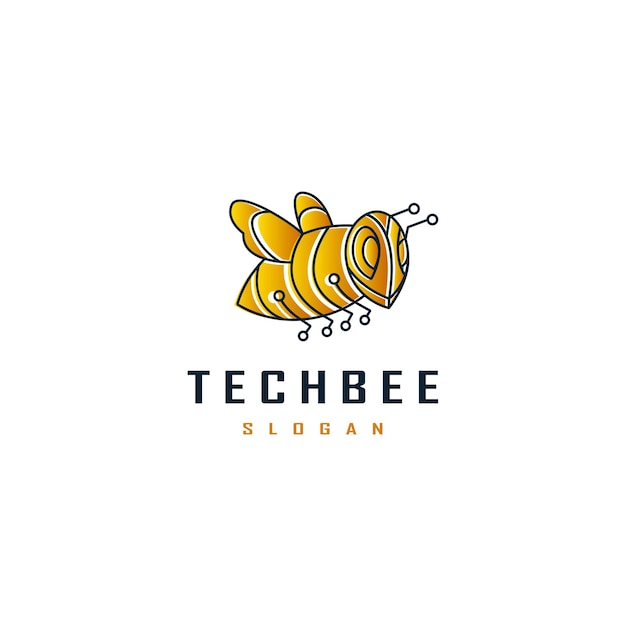 Projekt Logo Pszczoły Technicznej W Geometrycznym Stylu