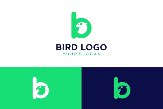 Projekt Logo Ptaka Z Literą B I Drobiem