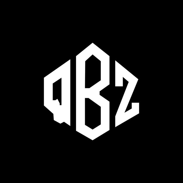 Plik wektorowy projekt logo qbz z kształtem wieloboku qbz wieloboku i kształtu sześcianu qbz sześciobok wektorowy szablon logo kolory białe i czarne qbz monogram logo biznesowe i nieruchomości