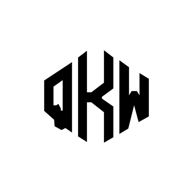 Plik wektorowy projekt logo qkw w kształcie wieloboku qkw wieloboku i sześcianu qkw sześciokątny wektorowy szablon logo kolory białe i czarne qkw monogram logo biznesowe i nieruchomości