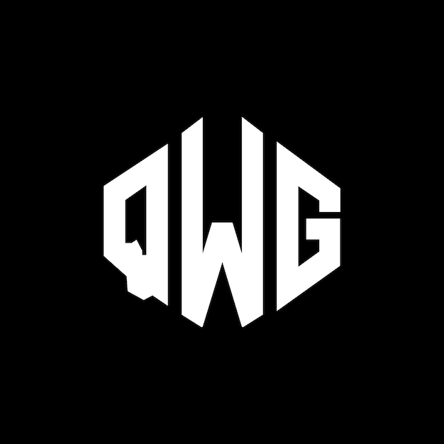 Plik wektorowy projekt logo qwg w kształcie wieloboku qwg wieloboku i sześcianu qwg sześcioboku wektorowy szablon logo kolory białe i czarne qwg monogram logo biznesowe i nieruchomości