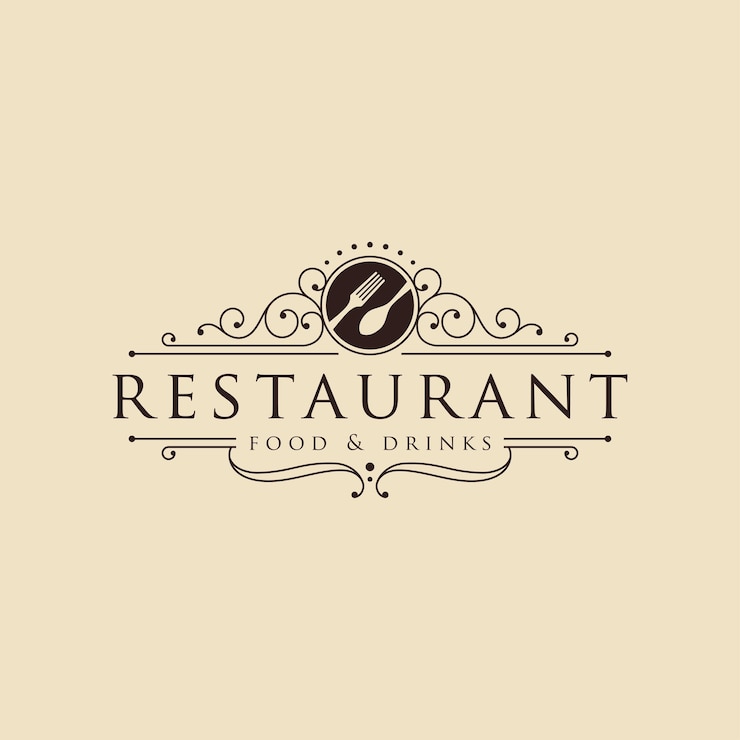 Wektor projekt logo restauracji food amp drink