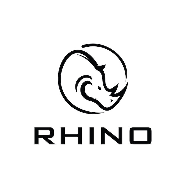 Plik wektorowy projekt logo rhino circular