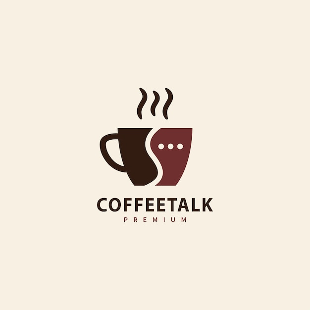 Projekt Logo Rozmowy Z Filiżanką Kawy Dla Twojej Firmy W Kawiarni Lub Dla Wszystkich Twoich Pomysłów2