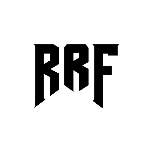 Projekt logo RRF dla firmy technologicznej RRF logo czarno-białe kombinacja kolorów RRF logo RRF wektor RRF projekt RRF ikona RRF alfabet RRF typografia projekt logo