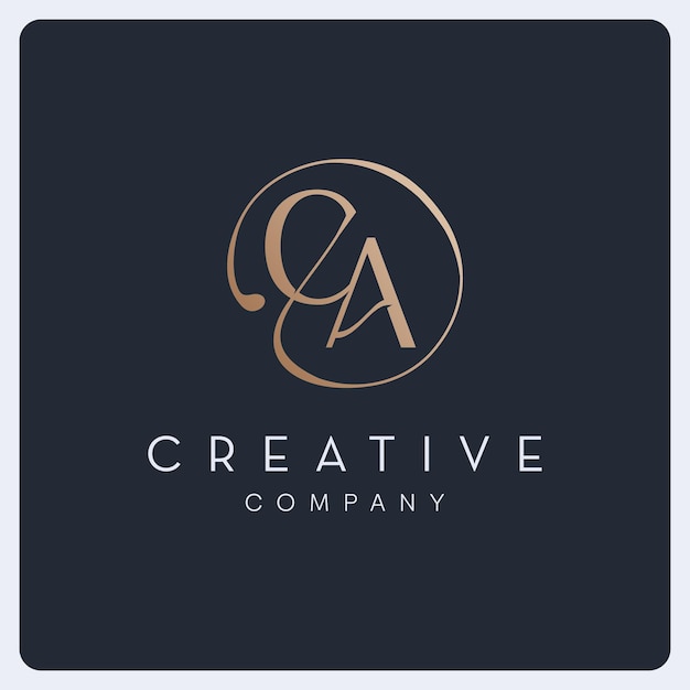 Projekt logo Signature CA, kreatywne logo początkowej litery dla biznesu i firmy.