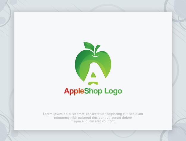 Plik wektorowy projekt logo sklepu apple
