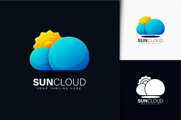 Projekt Logo Słońca I Chmury Z Gradientem