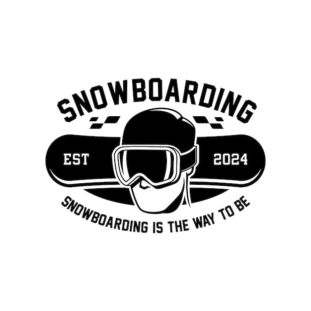 Projekt Logo Snowboardingu Wektor Ilustracji Logo Sportu Narciarskiego