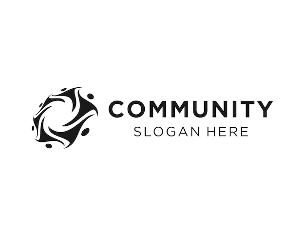 Projekt logo społeczności Utworzony przy użyciu aplikacji Corel Draw 2018 z białym tłem