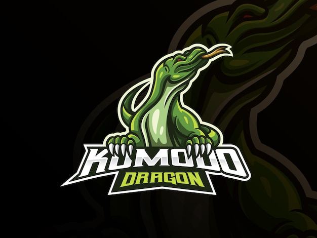 Projekt Logo Sportowego Maskotki Komodo