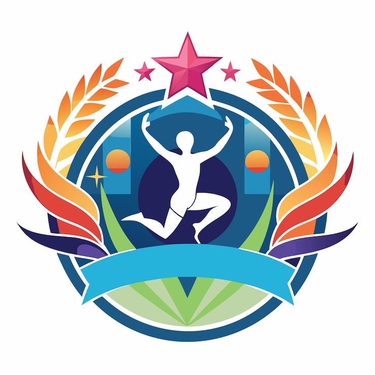 Projekt logo sportowej gimnastyki