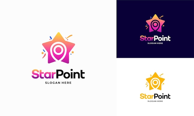 Projekt Logo Star Spot Point Wektor Koncepcyjny Eleganckie Projekty Logo Star