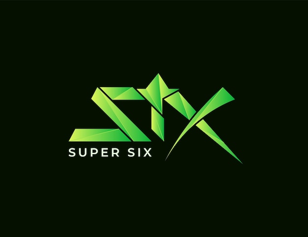 Projekt Logo Super Sześć Gradientów