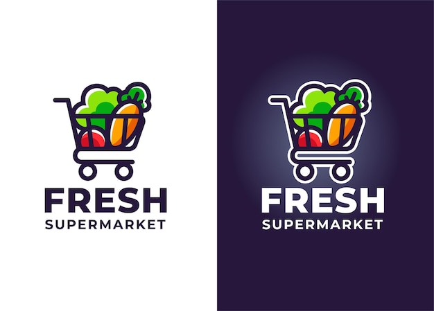 Plik wektorowy projekt logo supermarketu