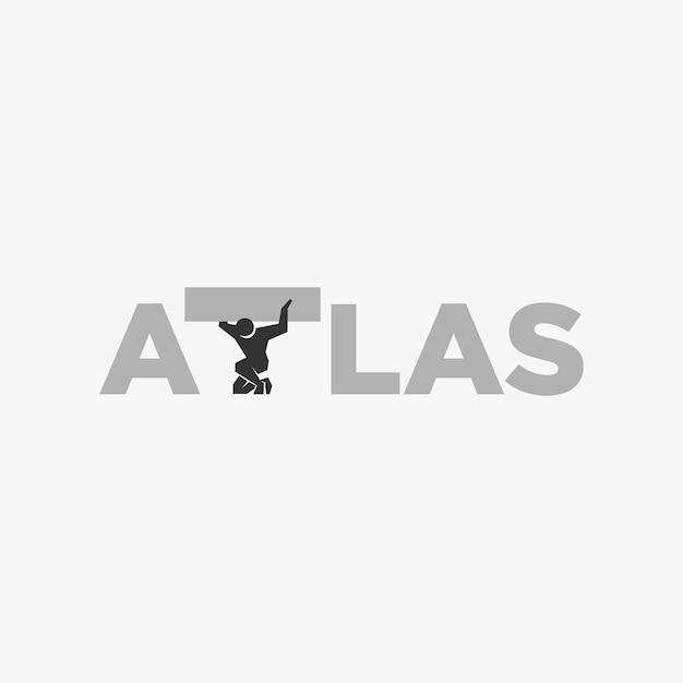Plik wektorowy projekt logo tekstowego atlasu wektorowego