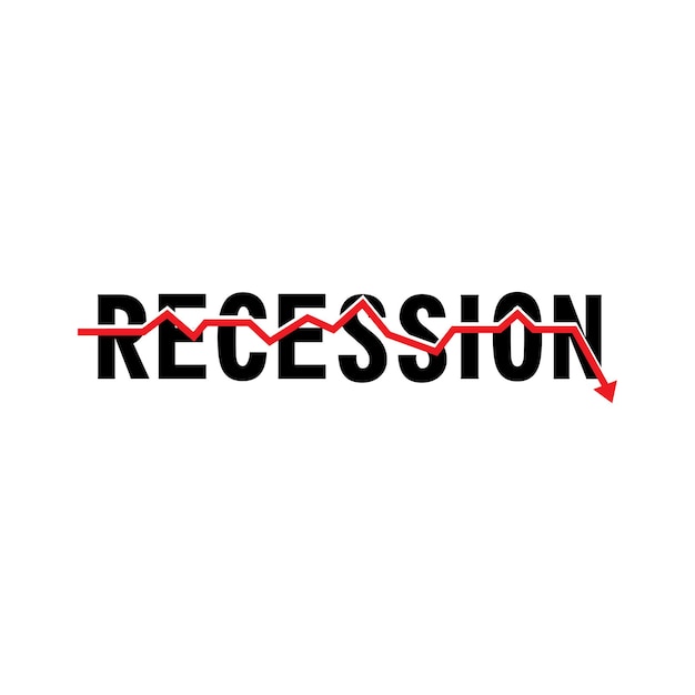 Projekt Logo Tekstu Recesji Gospodarczej
