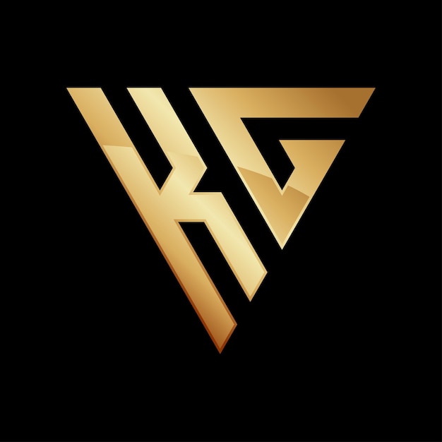 Plik wektorowy projekt logo trójkątnej litery k