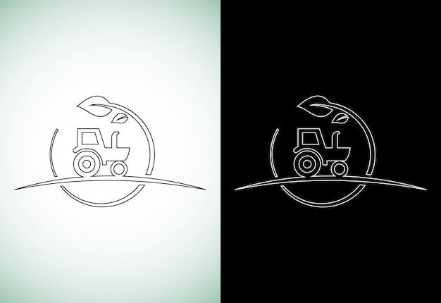 Projekt Logo W Stylu Ciągnika Lub Farmy Odpowiedni Dla Każdej Firmy Związanej Z Przemysłem Rolniczym