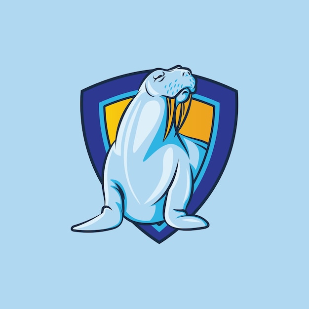 Plik wektorowy projekt logo walrus sport