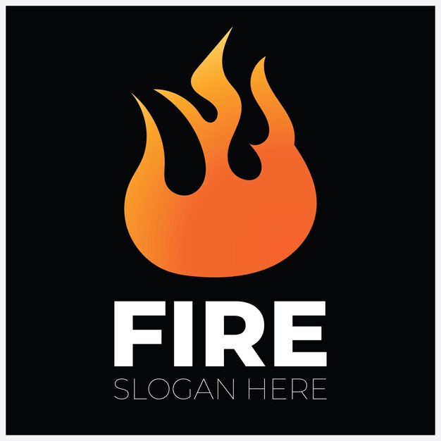 Projekt Logo Wektora Ognia Płomienia