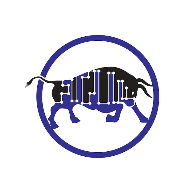 Projekt Logo Wektora Technologii Byka