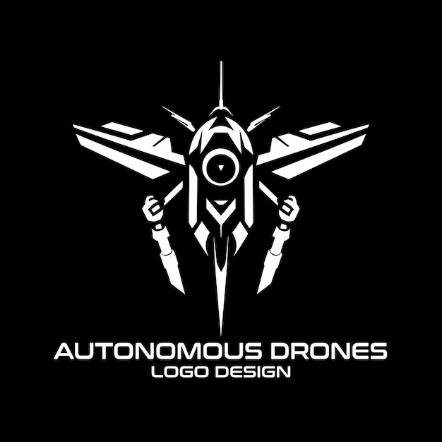 Plik wektorowy projekt logo wektorowego dla autonomicznych dronów