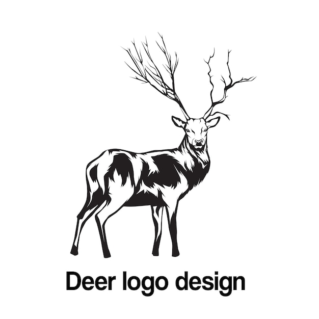 Projekt logo wektorowego jelenia