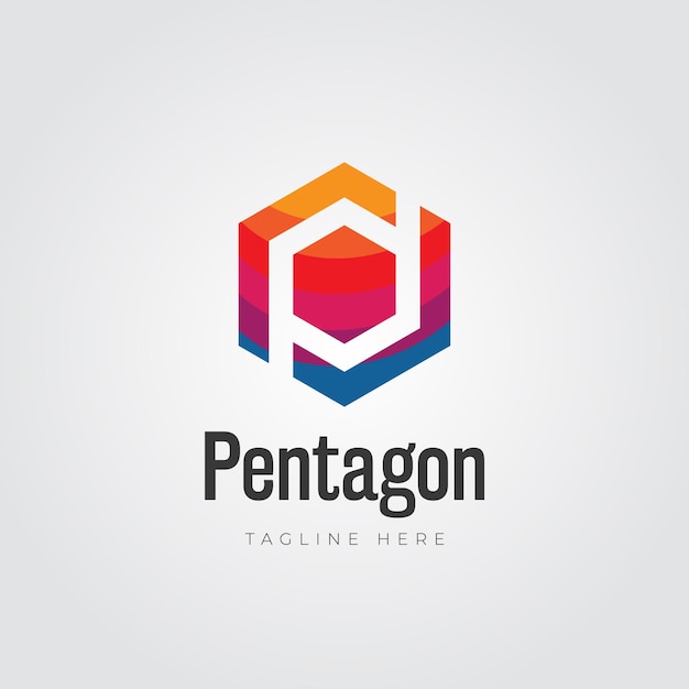 Plik wektorowy projekt logo wektorowego pentagon eps dla firm i marek