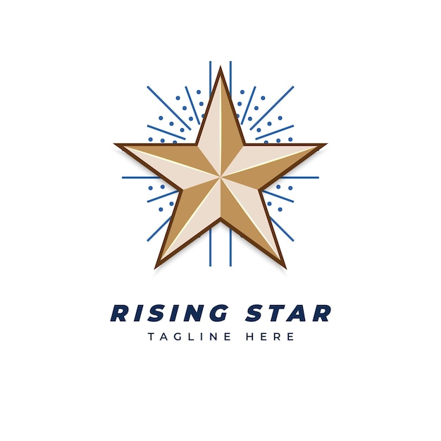 Plik wektorowy projekt logo wschodzącej gwiazdy