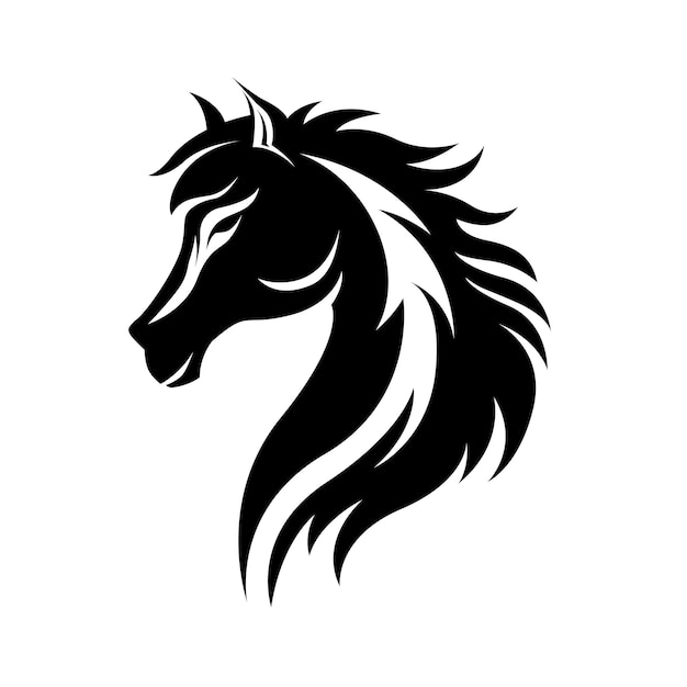 Plik wektorowy projekt logo z głową konia wektor