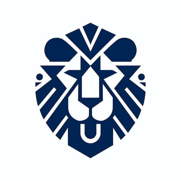 Plik wektorowy projekt logo z głową lwa wektor twarzy lwa